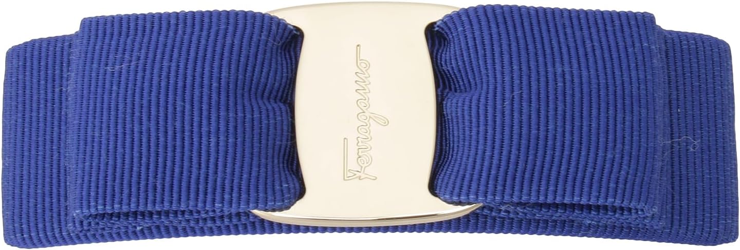 フェラガモ ヴァラ リボン バレッタ ブルー VARA BOW ヘアアクセサリー