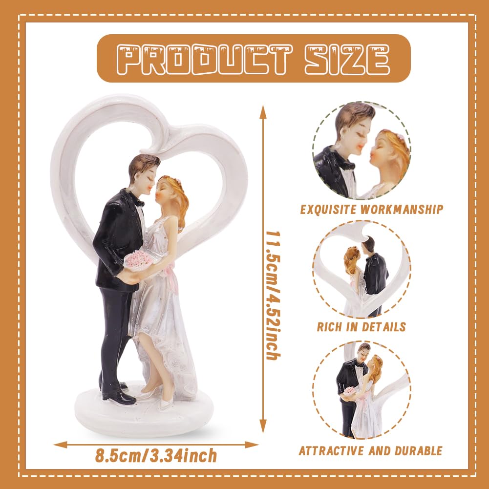 Wedding Couple Figurine, Cake Topper, Resin Couple Figurine, Cake Decoration Ornament for Anniversary Engagement, Home Decor - Image 2