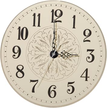 Amosfun Retro Clock Face Dial Replacement Plate for DIY Wall Clock Making Round Iron Dial with Easy Installation Home Wall Decoration 5.5 Inch