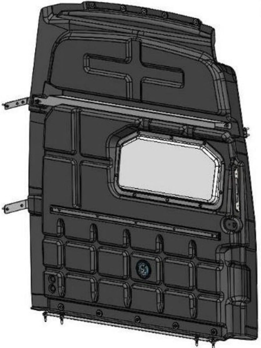 Adrian Steel PARNH, Composite Partition w/Visibility, Black, NV High Roof