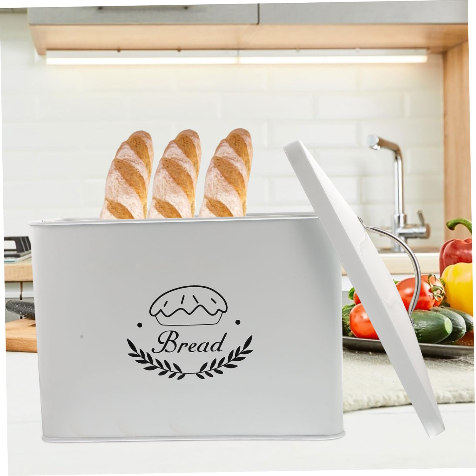 SHOWERORO Contenitore Per Pane in Acciaio Inossidabile Scatola Per Pane Da Forno Contenitore Per Riso in Acciaio Scatola Per Organizzare Cucina E Conservare Alimenti
