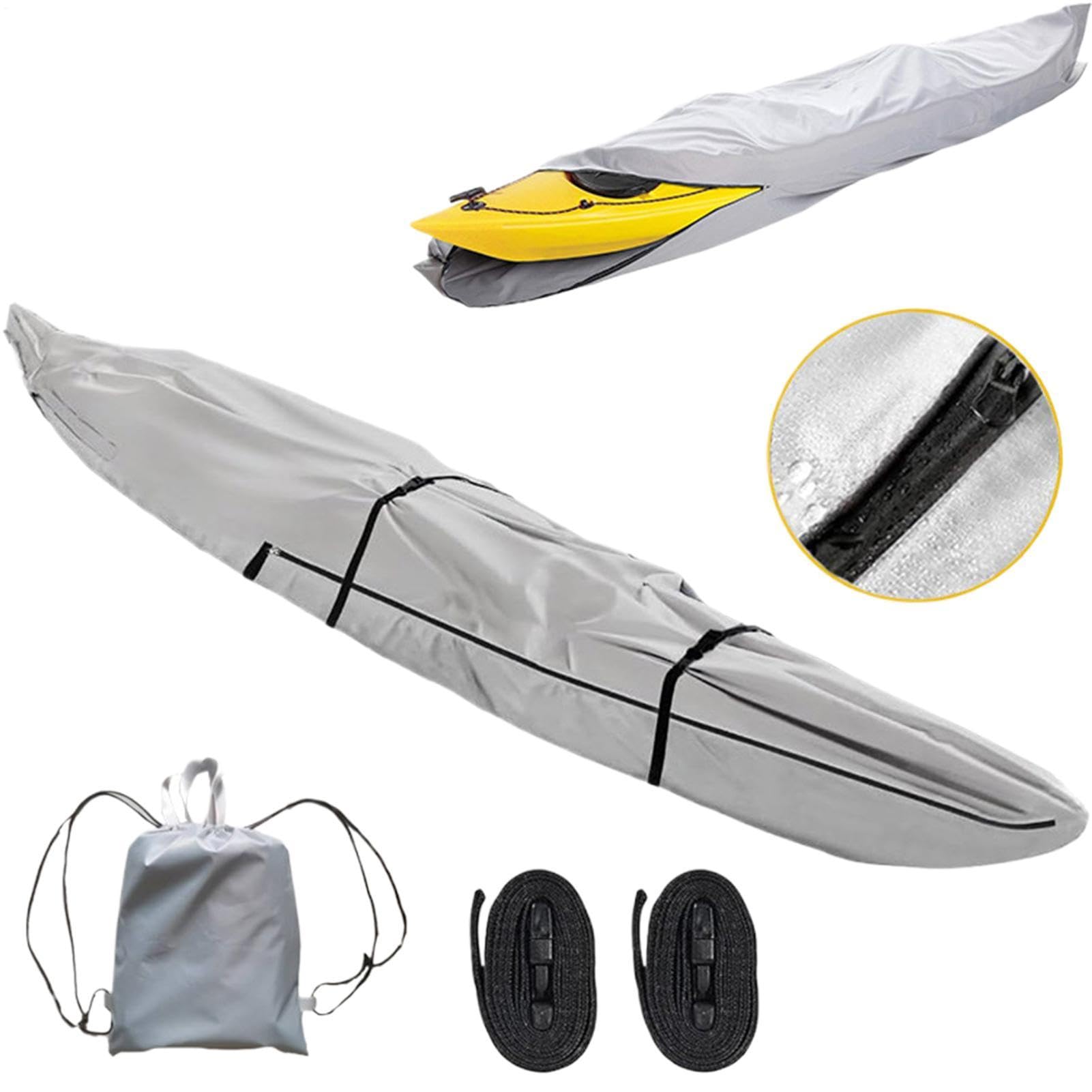 Copertura Canoa Telo in Oxford 420D impermeabile e resistente ai raggi UV | Copertura Pozzetto Kayak Barca da pesca, canoa, paddleboard, rimorchio, gite in campeggio
