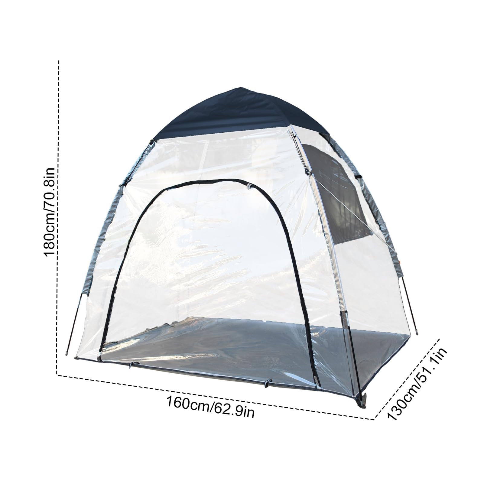 Outdoor-Blasenzelt, Transparentes PVC-Zelt, 180 X 130 X 160 cm, Klares Blasenhaus, Kältebeständiges Campingzelt Für 2–3 Personen, Outdoor-Aktivitäten