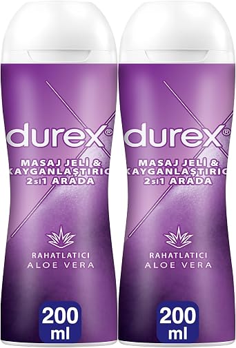 Durex Play Lubricant & Massage Gel Aloe Vera, 200 ml 1 Pack 1 x 1 Piece x2
