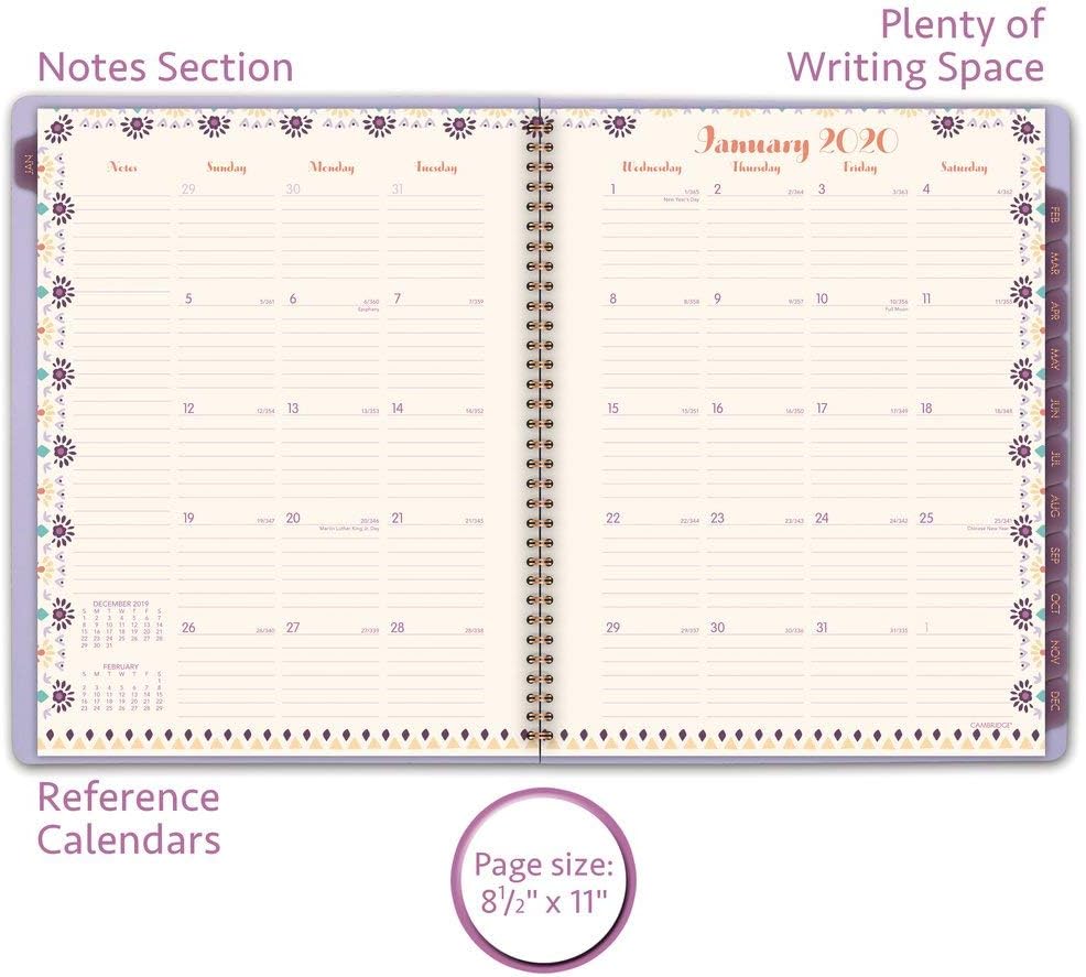 2020 Appointment Book, Cambridge Weekly & Monthly Planner, 8-1/2" x 11", Large, Sun Dance (5051-905)