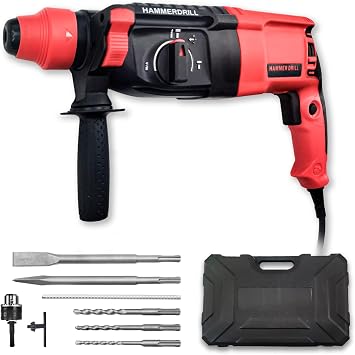 Hammer Drill, Corded Type, Vibration Drill, SDS Plus, Electric Hammer Drill, 3 Modes, 100 V, Concrete, 1.0 inches 26 mm, Drilling, Sheep