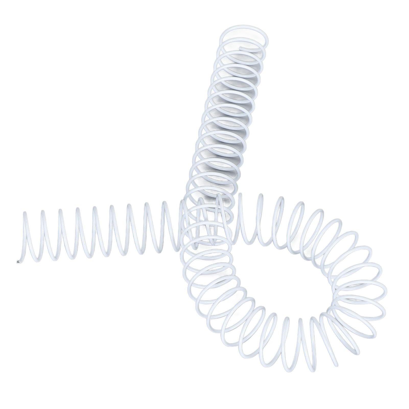 Dorsi per Rilegatura a Pettine in Plastica 100 Pezzi, 48 Anelli, Dorsi per Rilegatura a Spirale, per Studenti e Colleghi (WHITE)