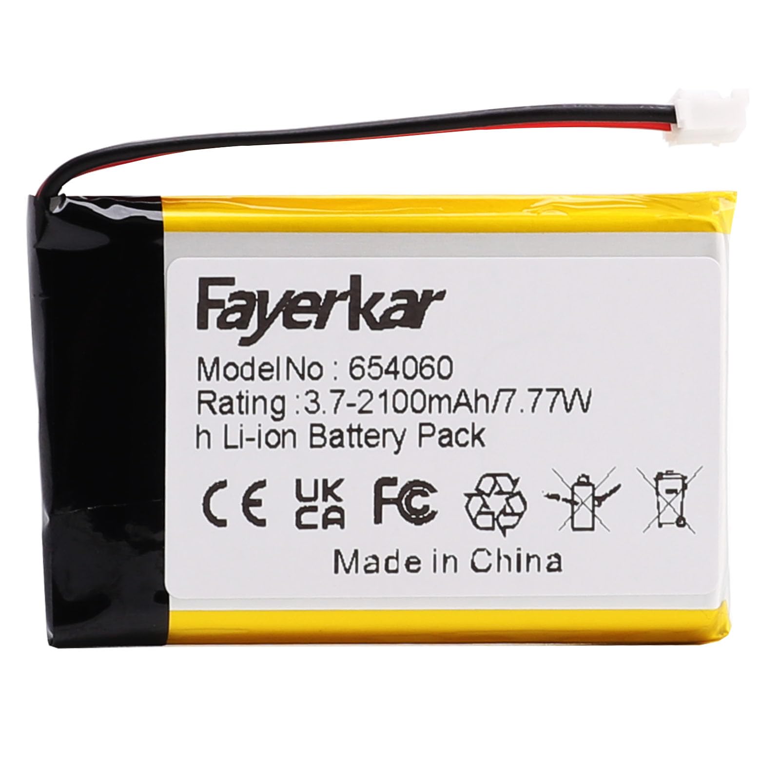 3.7 V 2100 mAh 654060 (704060) batteria ai polimeri di litio di ricambio per prodotti elettronici fai da te 3.7-4.2 V, GPS, luce LED, altoparlante Bluetooth, alimentazione mobile