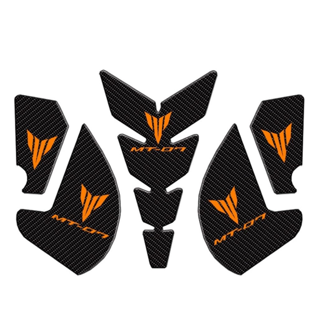 Protection pour réservoir Moto 2023 2022 pour Y&AMAHA MT07 MT-07 MT 07 Moto Accessoires Anti-dérapant Côté Réservoir De Carburant Autocollants Étanche Tampon Caoutchouc Autocollant(11