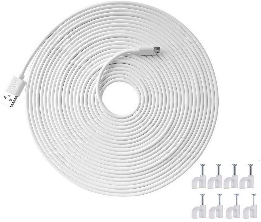 BLKing Micro USB Power Cable,16.5ft/5m,for WyzeCam Pan,Yi Cam,Nest Cam,Blink XT Camera,Furbo Dog,Arlo Q,Netvue,Xbox One Controller 16.5M