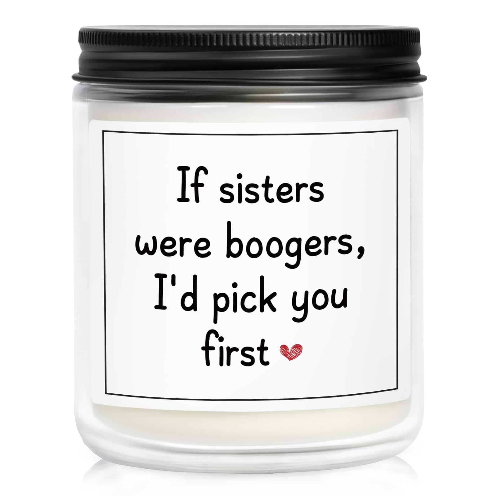 Sister Birthday Gifts, Big Sister Gifts, Presents for Sister On Her Birthday from Sister Brother, Funny Gift for Sister, Handmade Candle Gift 7oz