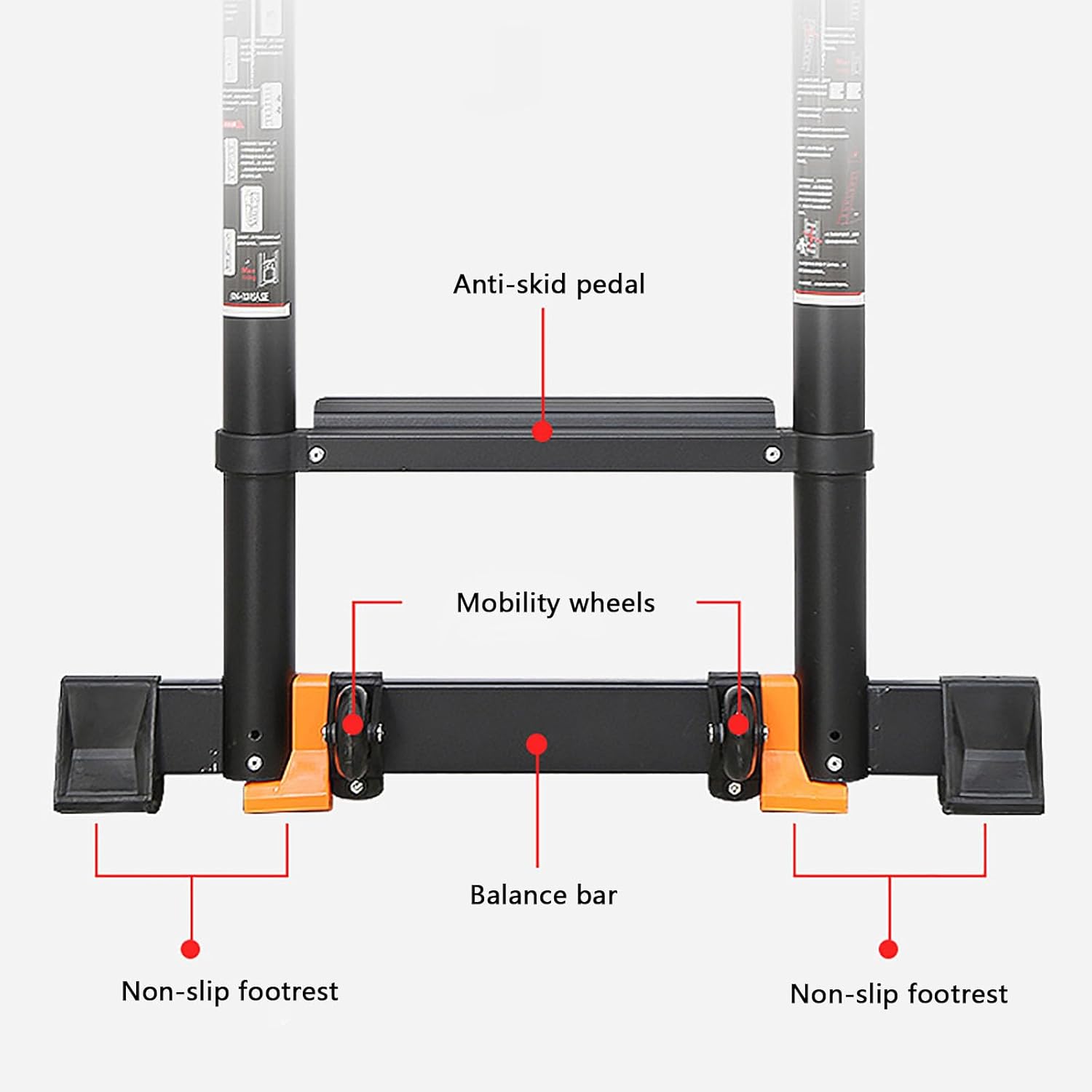 Extension Ladder, Multi-Purpose Folding Aluminium Extension Ladder for Caravans, Lofts, Homes and Outdoor Work, with A Maximum Load Capacity of 150KG(Size:3.9m)