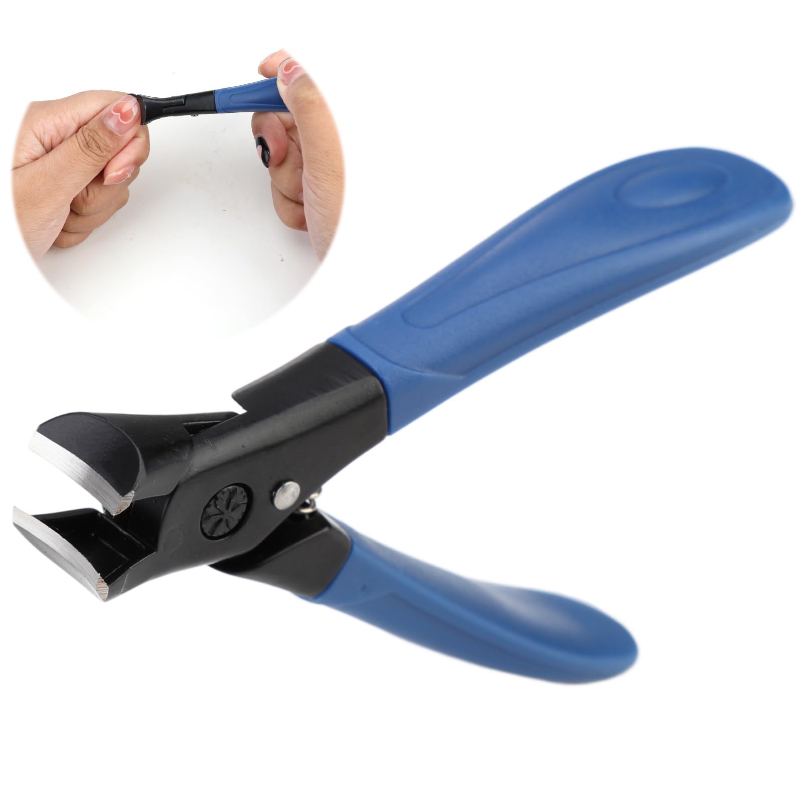 Nail Clippers, 10 mm Wide Jaw Heavy Duty Metal Fingernail Cutter Curved Stainless-Steel Blades with Black Vacuum Coating Nail Clipper Suit for Thick Toenail Men Women Manicure Pedicure Toe Nails Care