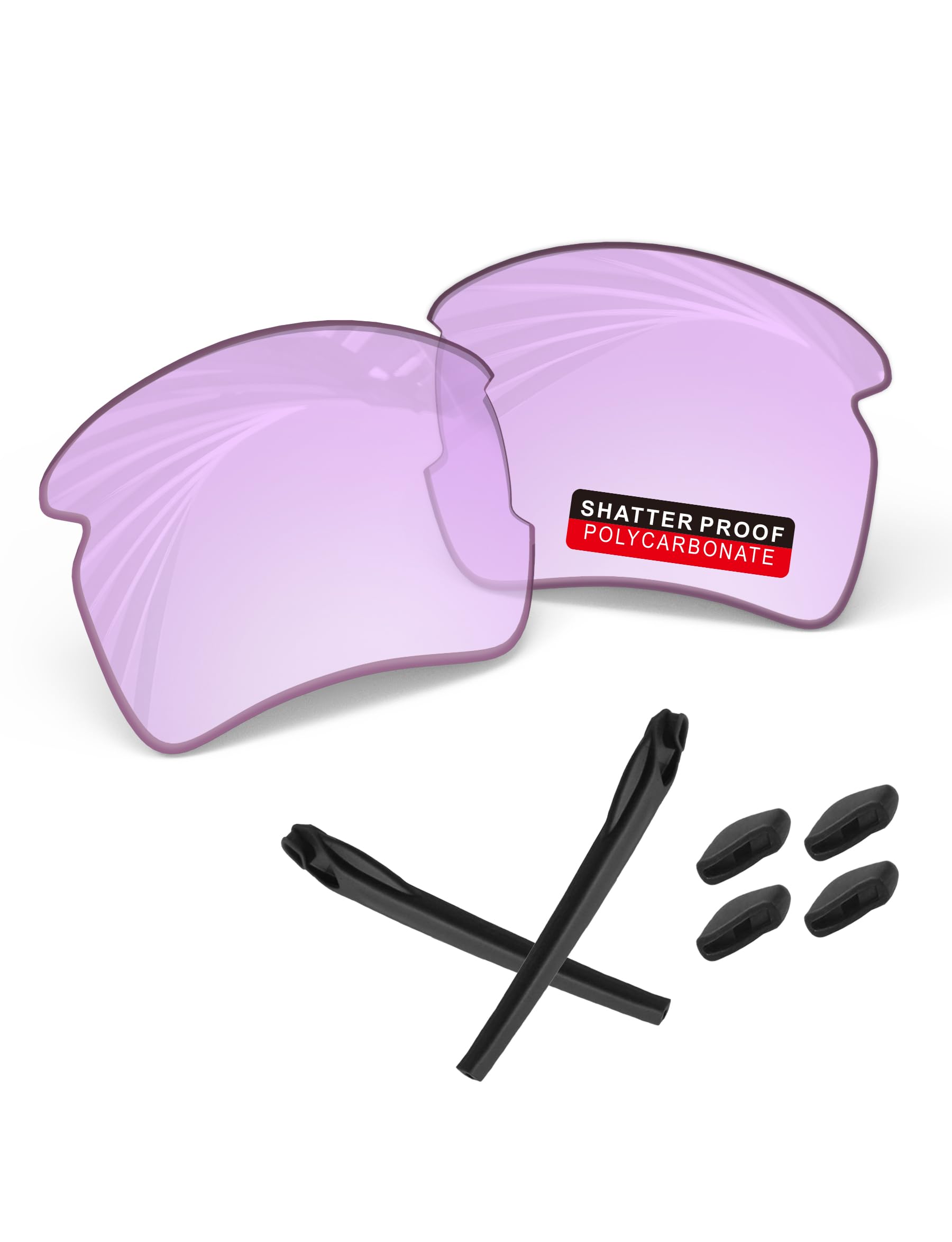 PRO+ Polycarbonate Replacement Lenses &amp; Rubber Kits for Oakley Flak 2.0 Series Sunglass