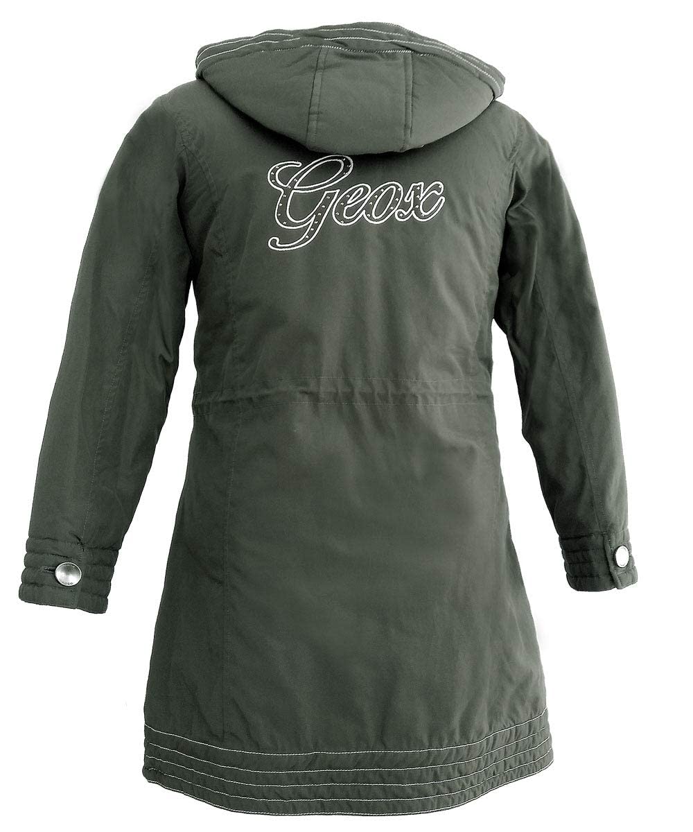 Geox Mädchen Jacke Mantel Atmungsaktiv Parka olivgrün Winterjacke