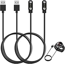 Annlpoy 2PCS Câbles de Chargeur Universel smart watch,USB 2 Broches, chargeur montre connectée,Compatible avec Montres Intelligentes,Espacement des Contacts 2.84mm