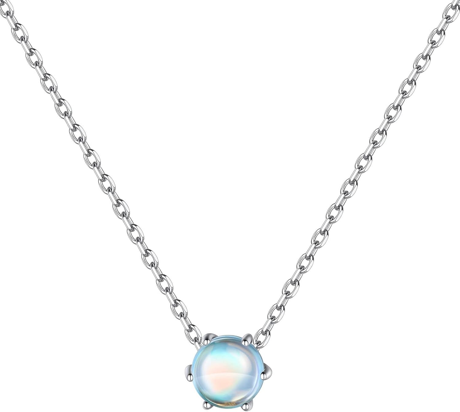 ChicSilver 925 Sterling Silver 12 Months Sparkling Round Cut Created Birthstone Pendant Necklace, 16 Inch Rolo Chain