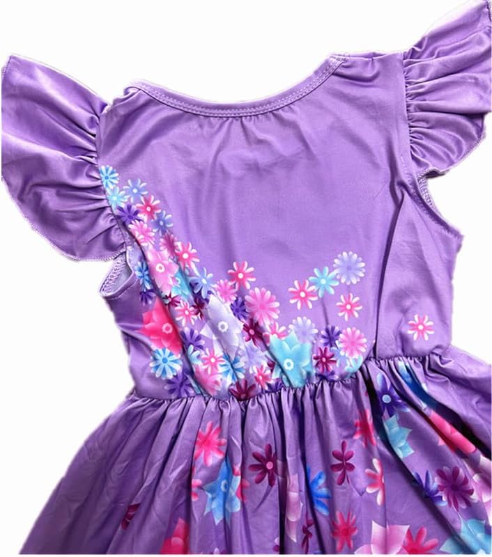Miniatura 4 de Choadam Mirabel - Vestido de princesa para niñas y niños pequeños, disfraz de bruja negra, disfraz de princesa melocotón, vestido rosa