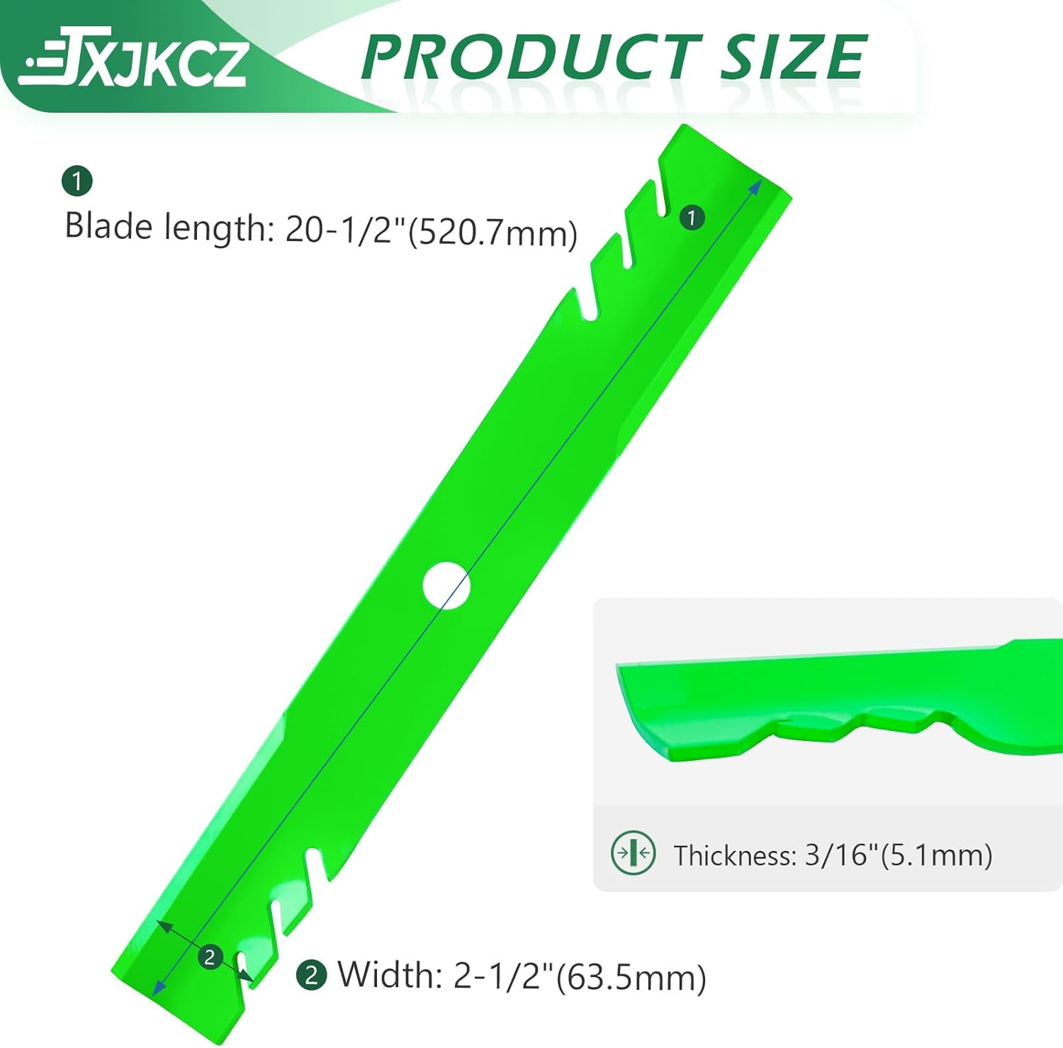 103-6398-S 16-5174-S Extreme Blade Fit for 60 Inch Deck Exmark Lazer Z AC AS LC XP XS Turf Tracer Mower 6 Pack
