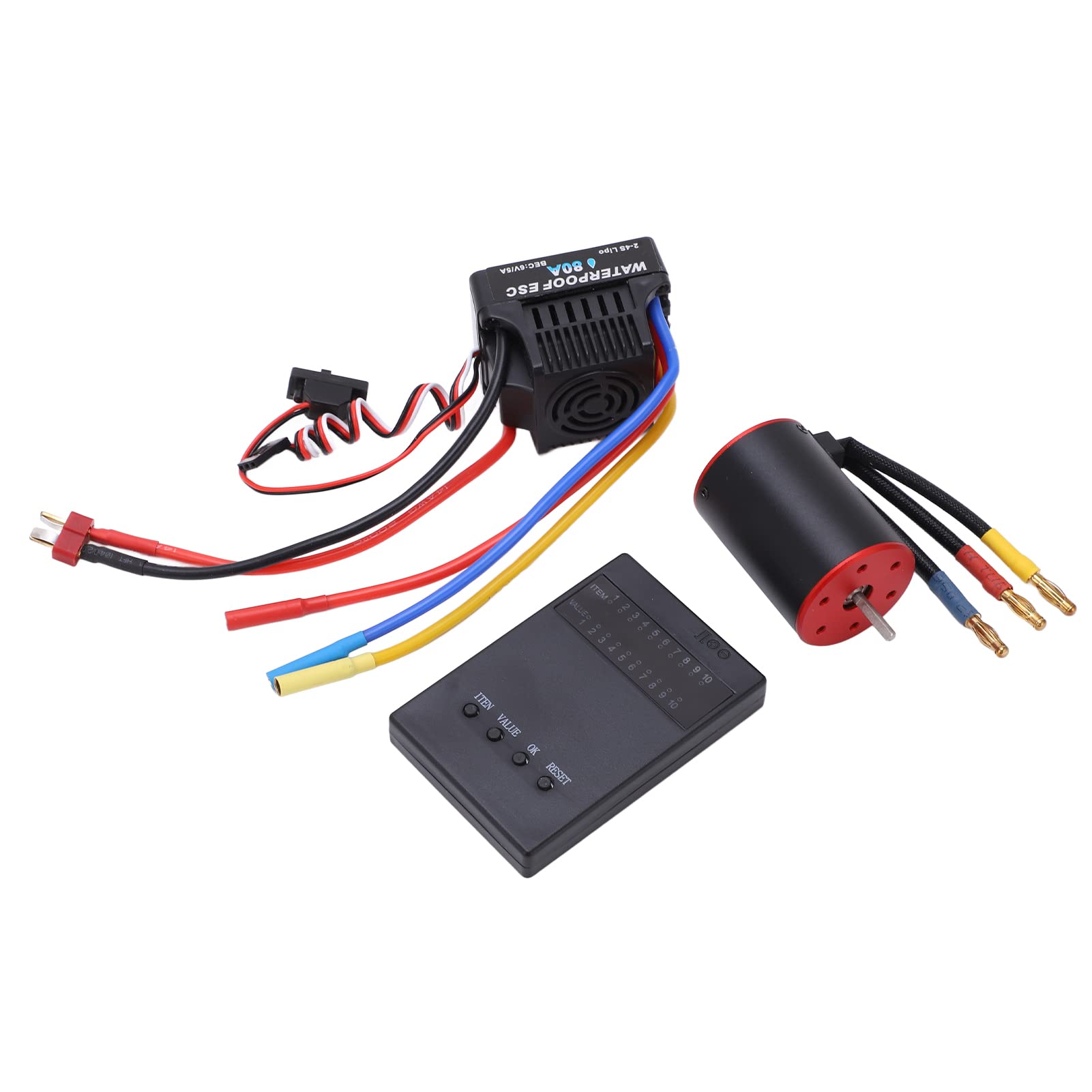 Alomejor Zestaw ESC Silnika Bezszczotkowego 80A 3100KV do Samochodu RC