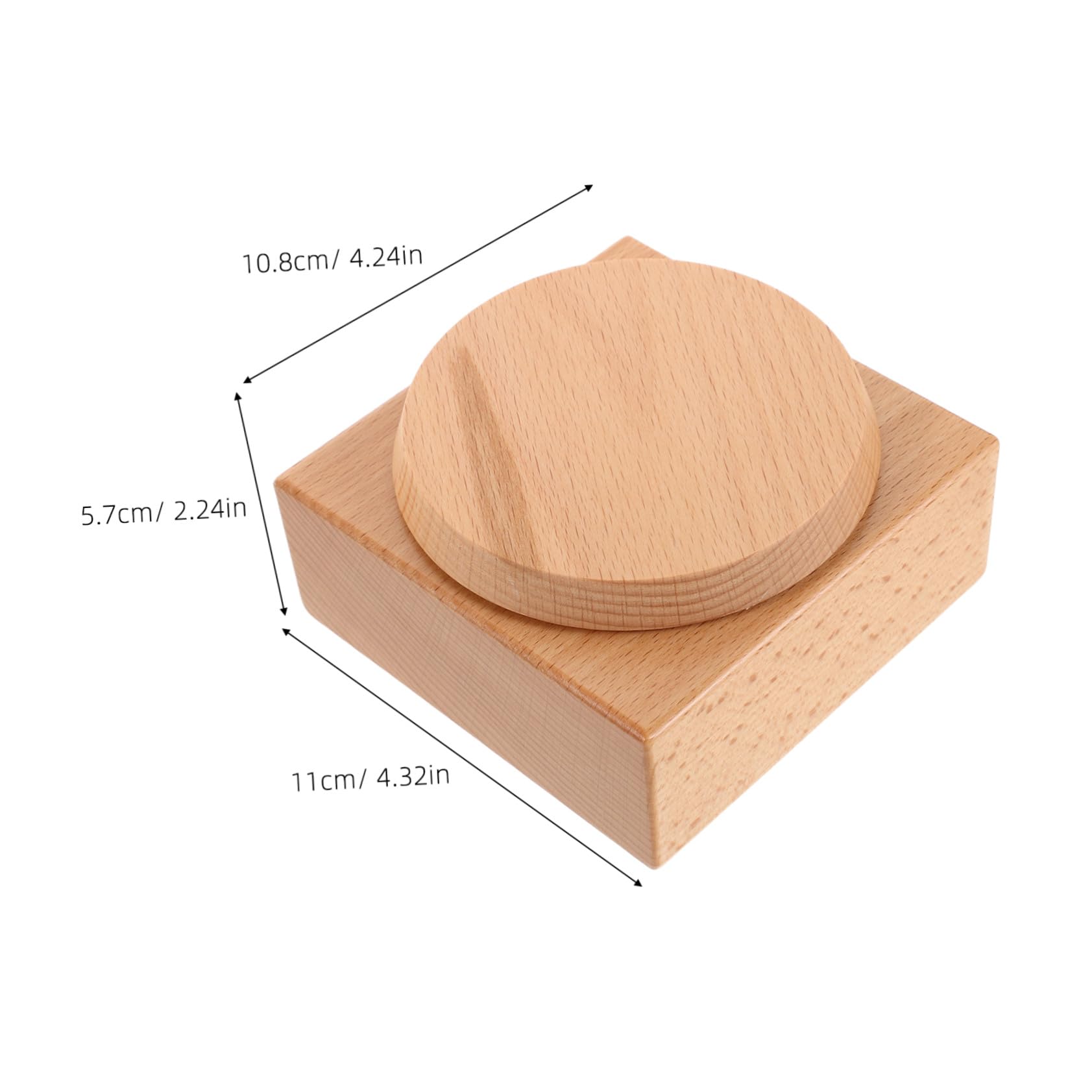 SOLUSTRE Base Giratoria de Caja Musical de Madera 11x10x5, 7 Cm