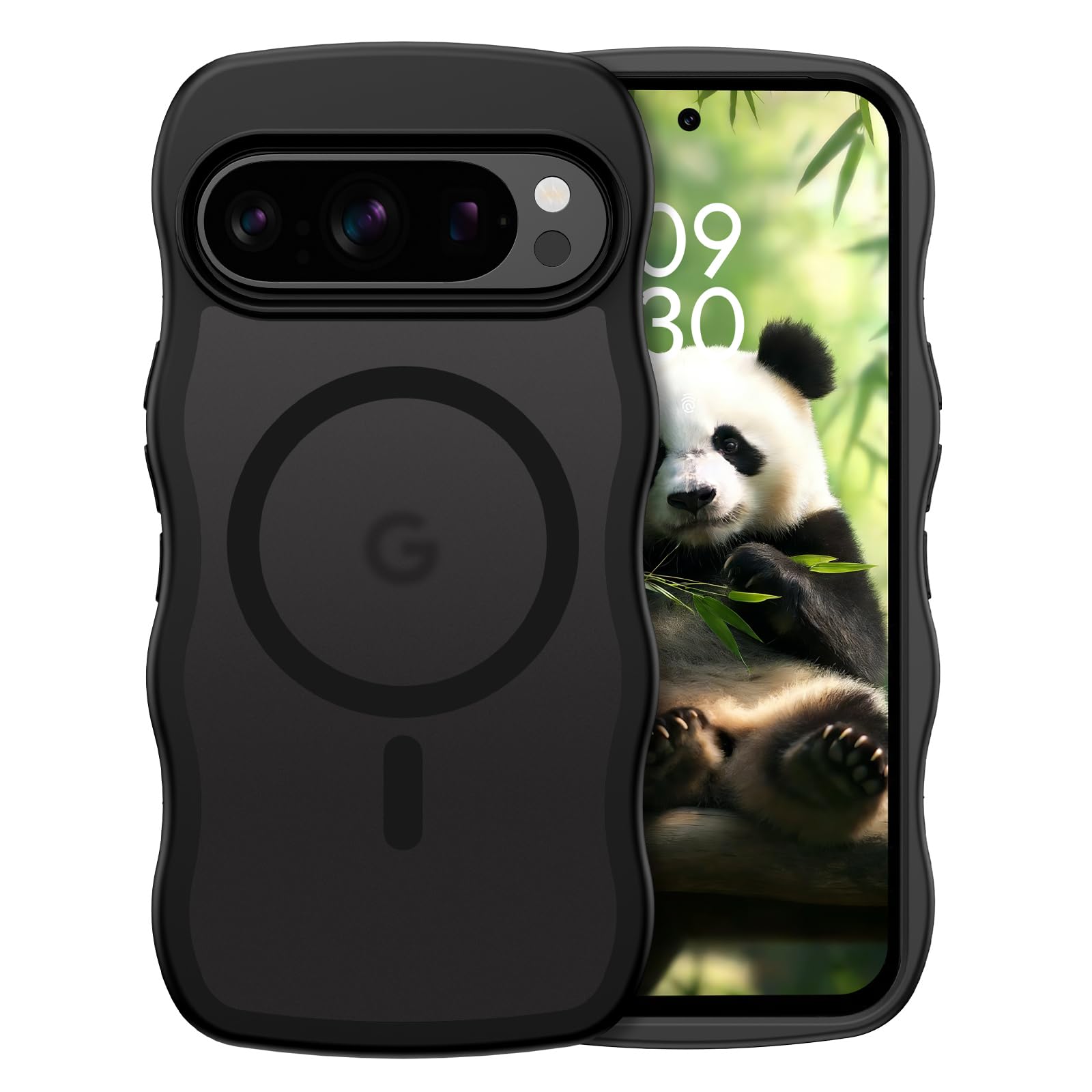 GUAGUA Google Pixel 10 / Pixel 10 Pro ケース MagSafe対応 ウェーブ ピクセル10 ケース かわいい ソフトうねうね 滑り止め 人気 韓国 おしゃれ マグネット 車載ホルダー対応 半透明 指紋防止 耐衝撃 かわいい グーグルピクセル10 カバー