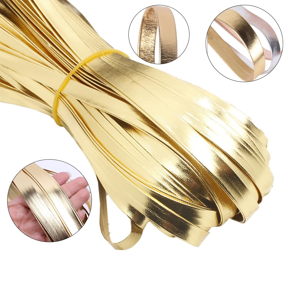 Metallische Lederstreifen 100 Stück 15mm*1m Flach Glitter Metallische Lederschnur Für DIY Schmuckherstellung Kleidung Armband Gürtel Taschen Träger Deko Für Heimwerker Nähen Säumen Basteln