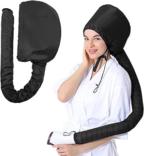 LOPHE Gorro térmico para cabelo, gorro secador para secador de cabelo com cordão, boné de secagem de cabelo artístico para secar, para mulheres e meninas