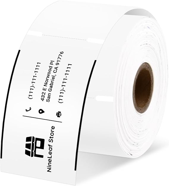 NineLeaf 30 Roll Compatible for Dymo 30374 (2 x3.5'') White Business Appointment Cards Non-Adhesive Paper Rolls for Label Writer 450 4XL, NOT FIT 550 & 5XL