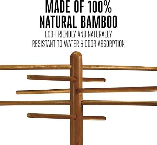 Miniatura 7 de Weston Bamboo Pasta Secador 53-0201 10 brazos de secado 16 de alto 14 de ancho tiendas planas