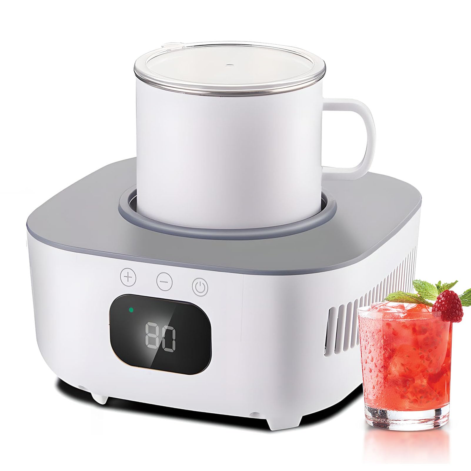 Ventola di raffreddamento rapido, 50 W, mini refrigeratori estivi portatili con display LCD, regolazione della temperatura da -15 ℃ a 80 ℃, per bevande elettriche istantanee, per casa e ufficio