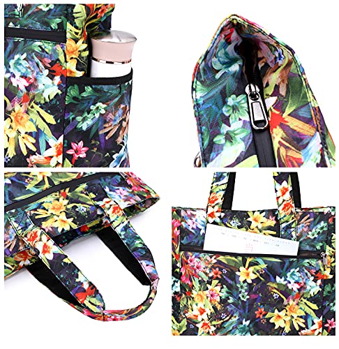 Nylon Large Lightweight Tote Bag Shoulder Bag for Gym Hiking Picnic Travel Beach Waterproof Tote Bags - Thumbnail 3