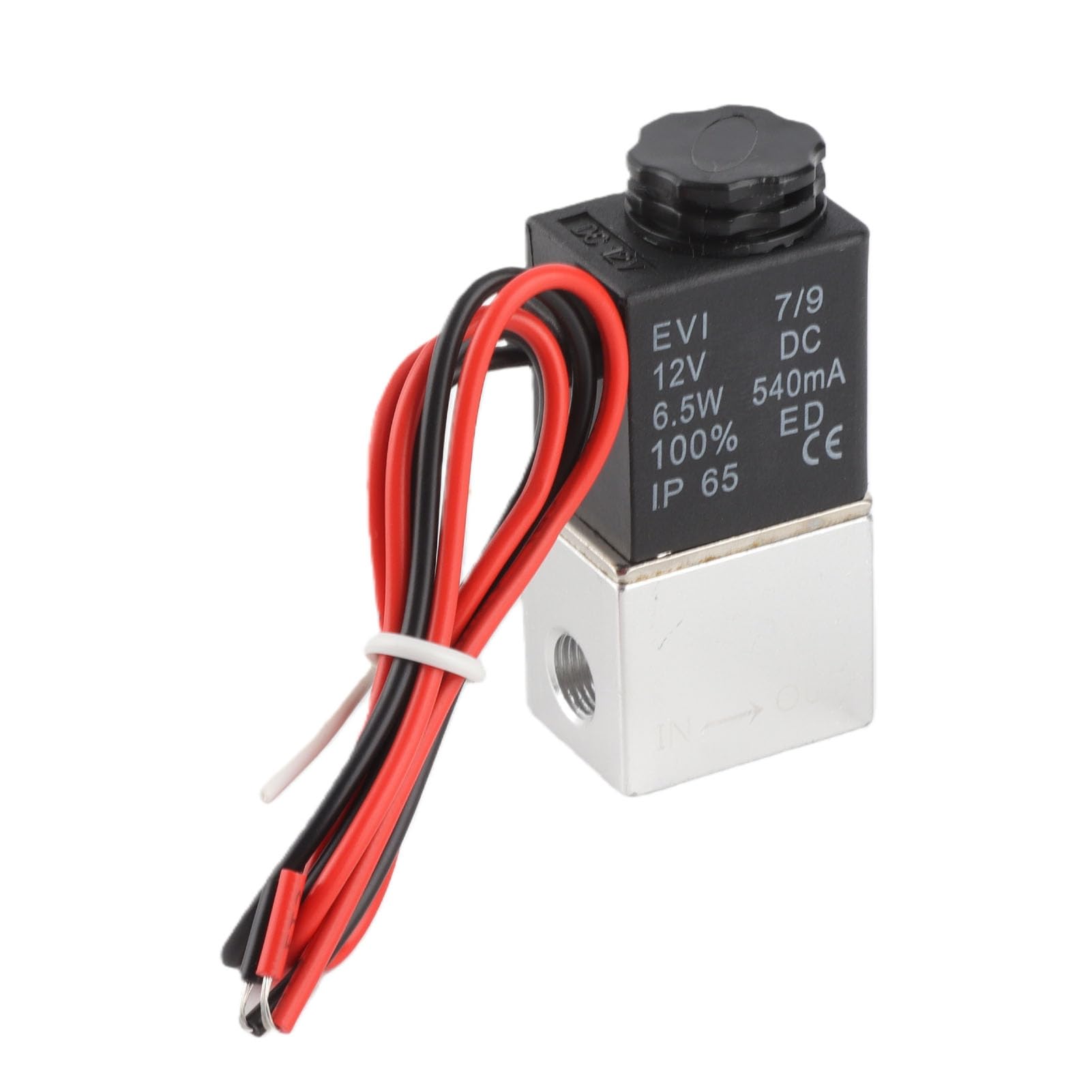 Elektromagnetyczny zawór pneumatyczny, 12 V DC 1/8", 2 drogi, normalnie zamknięte, aluminiowy pneumatyczny zawór elektromagnetyczny gazowy kontroler wody w płynie do systemu pneumatycznego