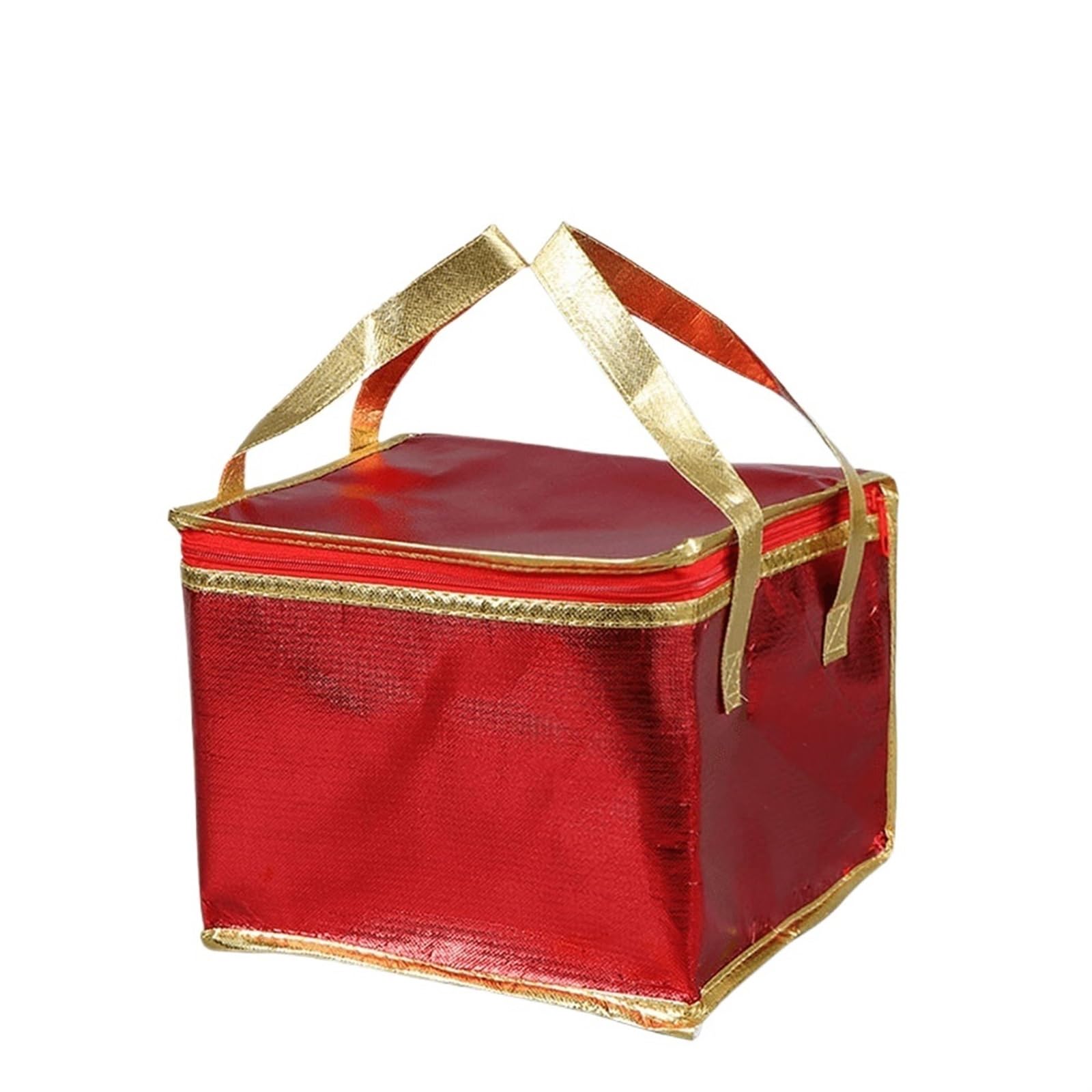 OZLCUAInsulated Food Bag Insulated Food Delivery Bag Cake Carrier Cooler Bag Pizza Warmer Outdoor Picnic Lunch Bag For Hot And Cold Food Shopping Cooler Bags(Red,220x220x190mm)