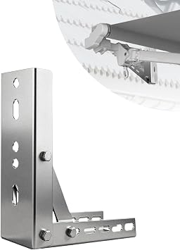 Universal Awning Mounting Bracket for Retractable Awnings, Heavy-Duty Iron Roof Installation Kit, Adjustable Angle Awning Support Frame for Patio, Balcony, and Window Shade, Silver