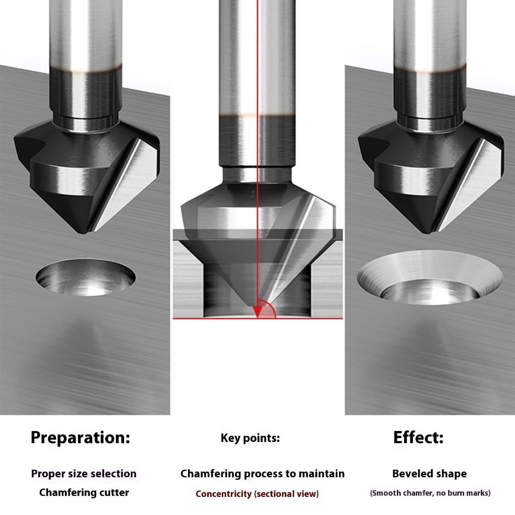 90 Degree Corner Round Bit Woodworking Flush Trim Router Bit 3 Flute 44/53/63mm 3 Flute Template Trim Mortising Router Bit Corner Round End Mill