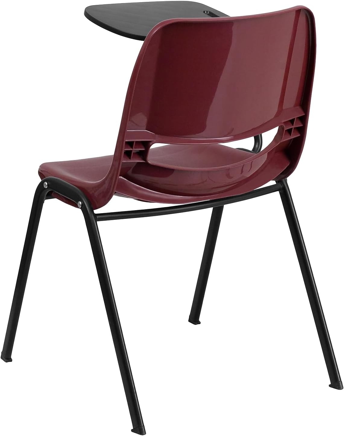 Flash Furniture 5 Pack HERCULES Series 880 lb. Capacity Burgundy Ergonomic Shell Stack Chair with Black Frame