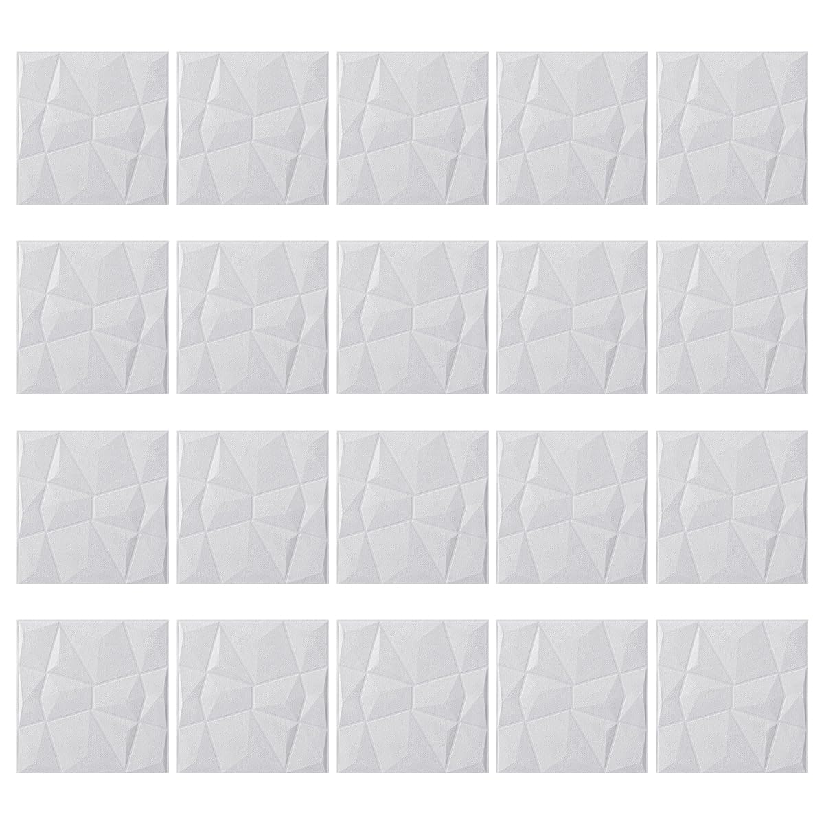 Stickers muraux 3D blancs diamants la solution idéale pour transformer un mur terne en salon chic