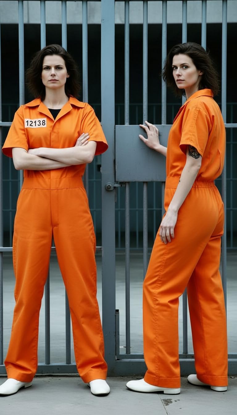 UQJE 15 Piece Prisoner Costume Orange Jumpsuit Inmate Costume Set Prison Jail Jumpsuit Halloween Criminal Accessories - Image 6