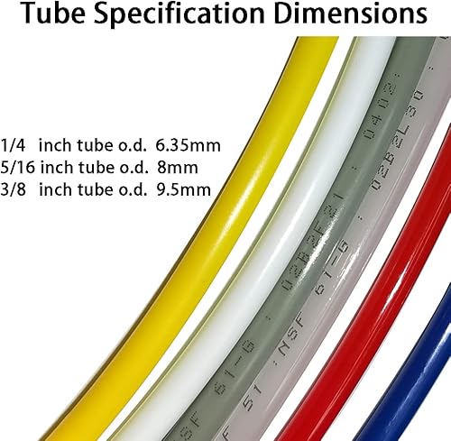 Miniatura 5 de Conector rápido de grado alimenticio, conector de tubo a presión, 516 a 14 pulgadas de diámetro exterior reductor recto para conectar parte para