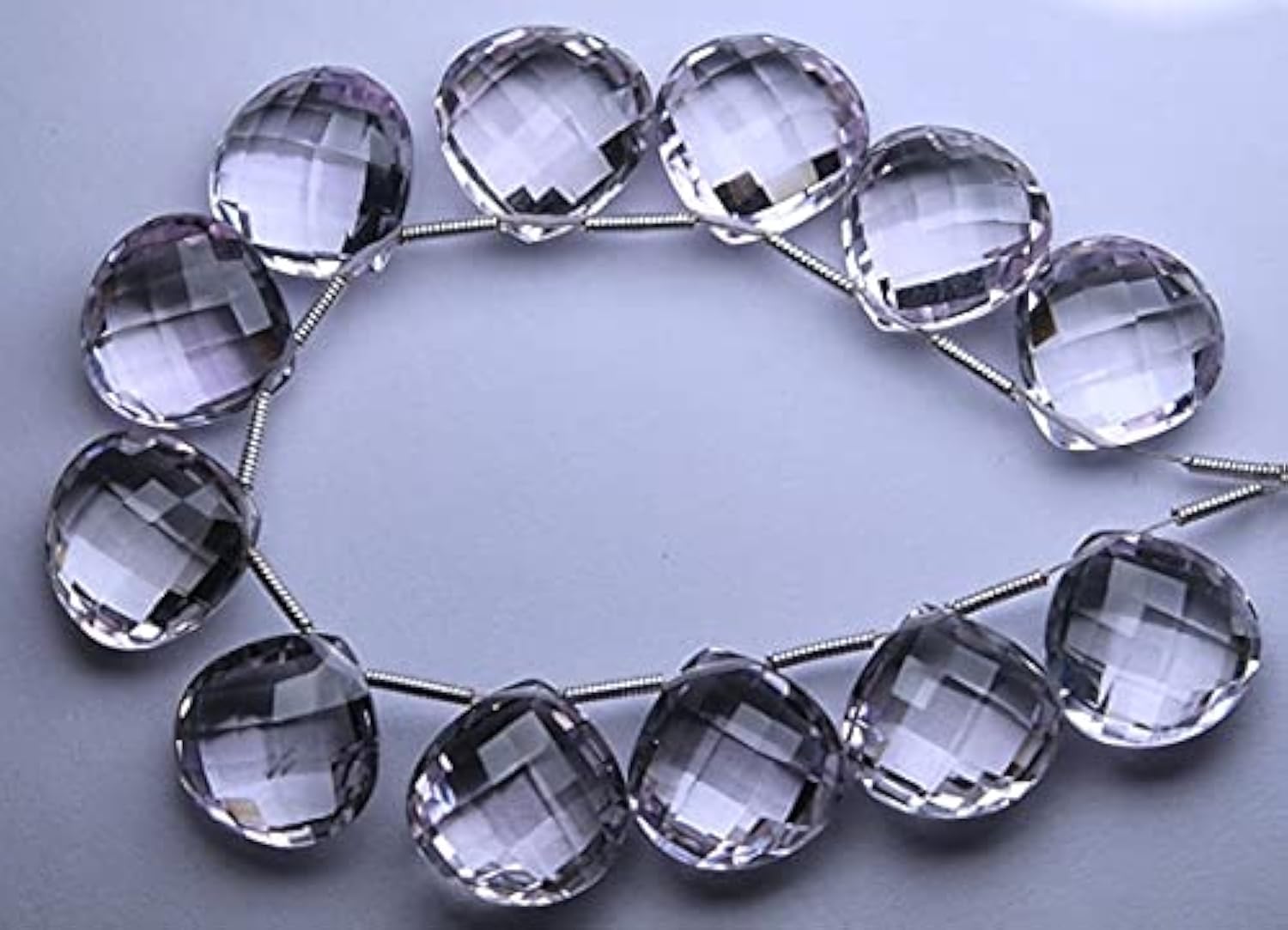 Améthyste rose 14mm LKBEADS briolettes cœurs taillés pour perles bijoux