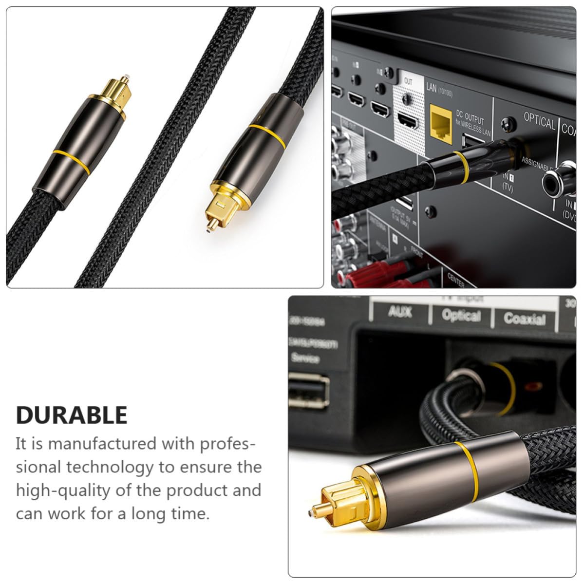 PRETYZOOM Cavo Audio Ottico Digitale in Fibra 20 Metri Corpo Morbido per Trasmissione Segnale, per Tv e Sistemi Audio