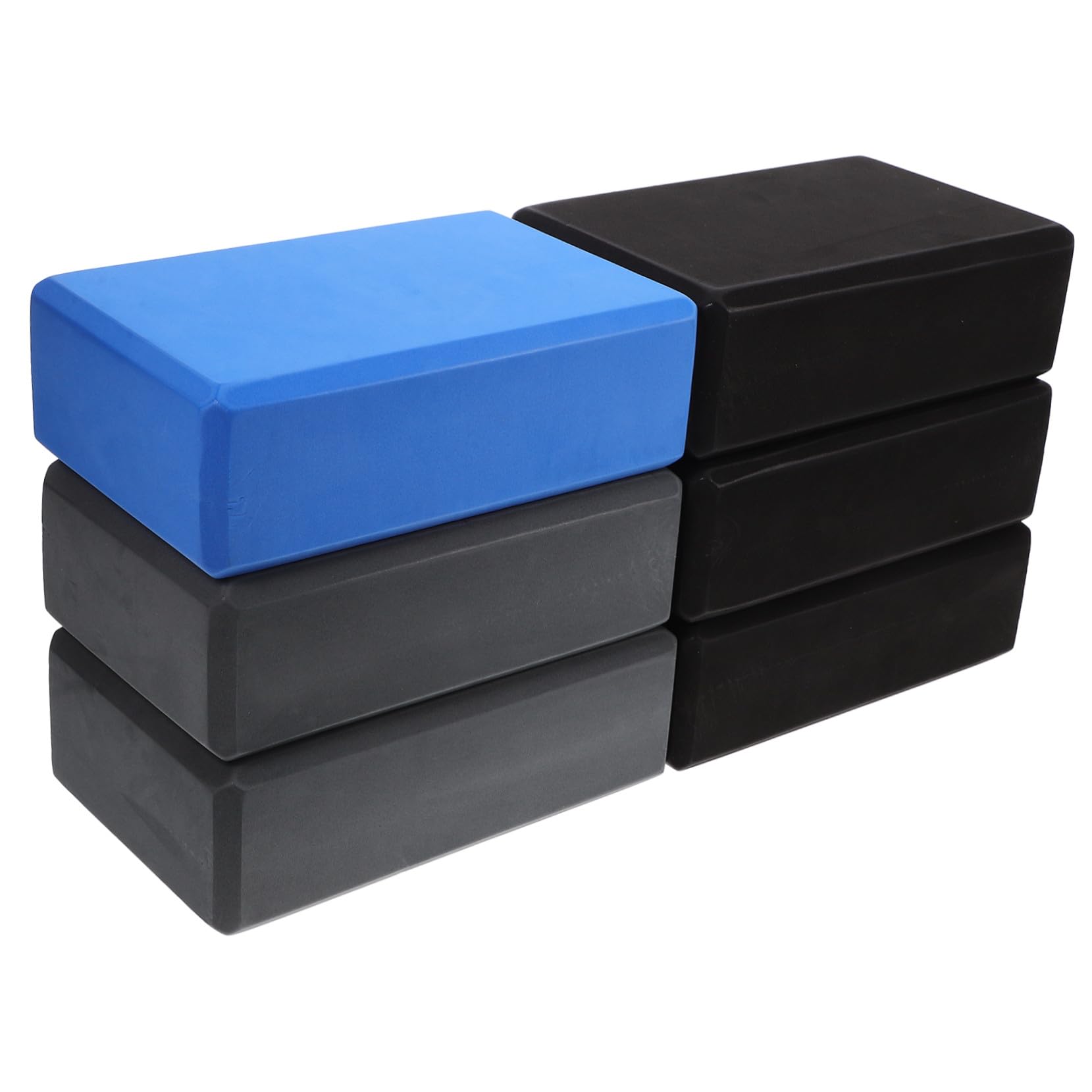YARNOW Briques d'Entraînement Yoga Eva Lot de 6 Mousse Accessoires de Fitness Aide à L'Étirement pour Femme Surface Douce Faciles à Nettoyer Couleur Aléatoire