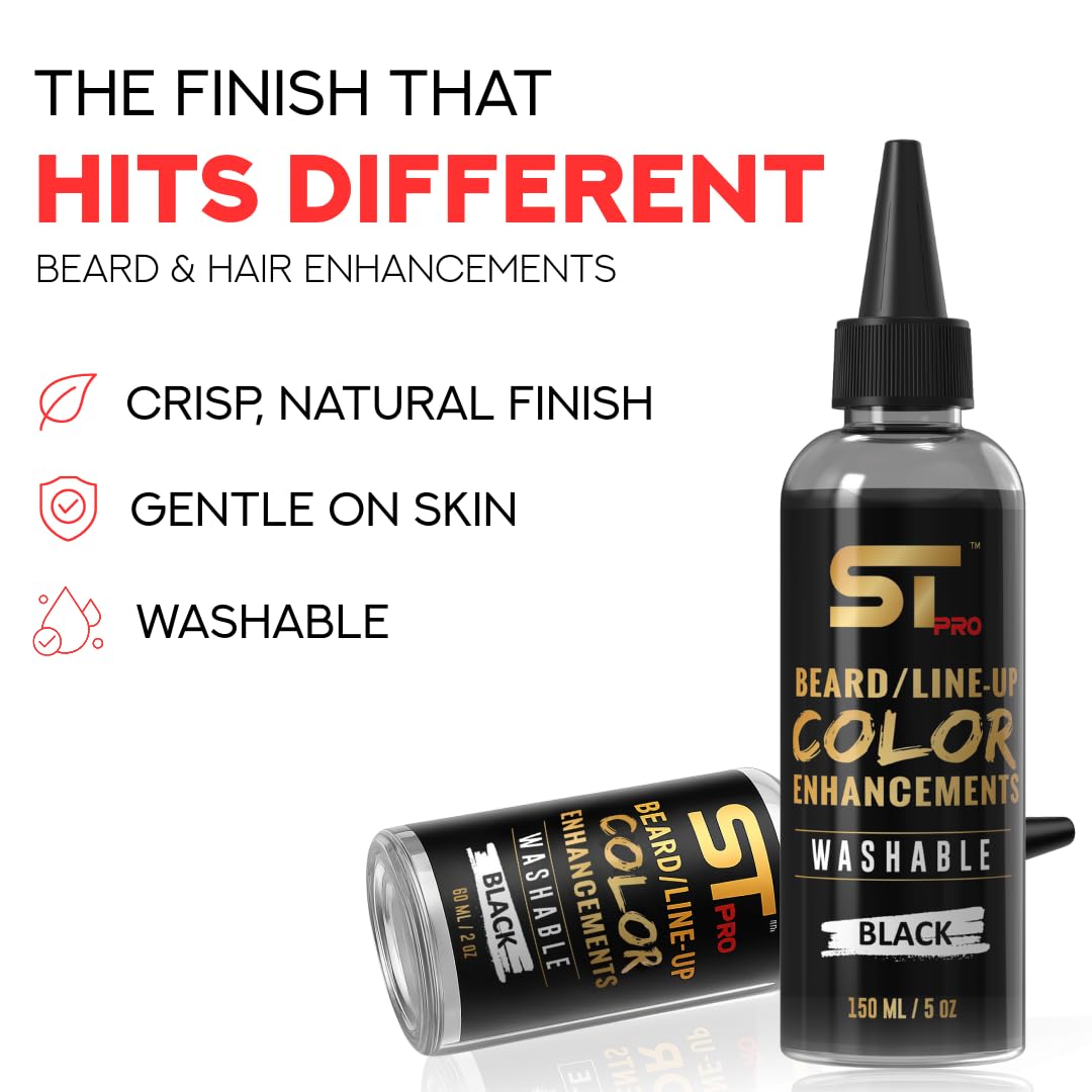 Supreme Trimmer Airbrush Hair & Beard Enhancement Ink | Barber-Grade Line-Up & Filler Spray | Water Resistant, Washable, Pre-Mixed for Precision Hairlines & Sharp Edges (Washable / 60ML Black) - Image 6