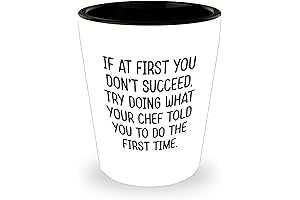 Chef Wise Words Funny Shot Glass - Family Gifts for Men