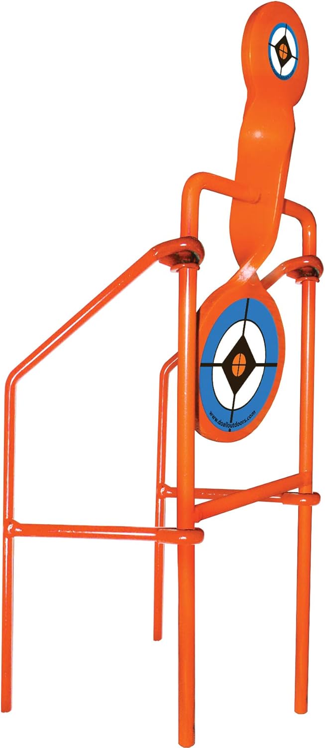 Do All Outdoors Double Blast Spinner Shooting Target with 3" and 4.5" Spinning Targets, Rated for 9mm to 30.06 Soft Nose Lead