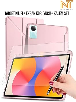 Xiaomi Redmi Pad Se 11 Uyumlu Kalem B lmeli Ak ll  K l f + Ekran Koruyucu + Dokunmatik Kalem