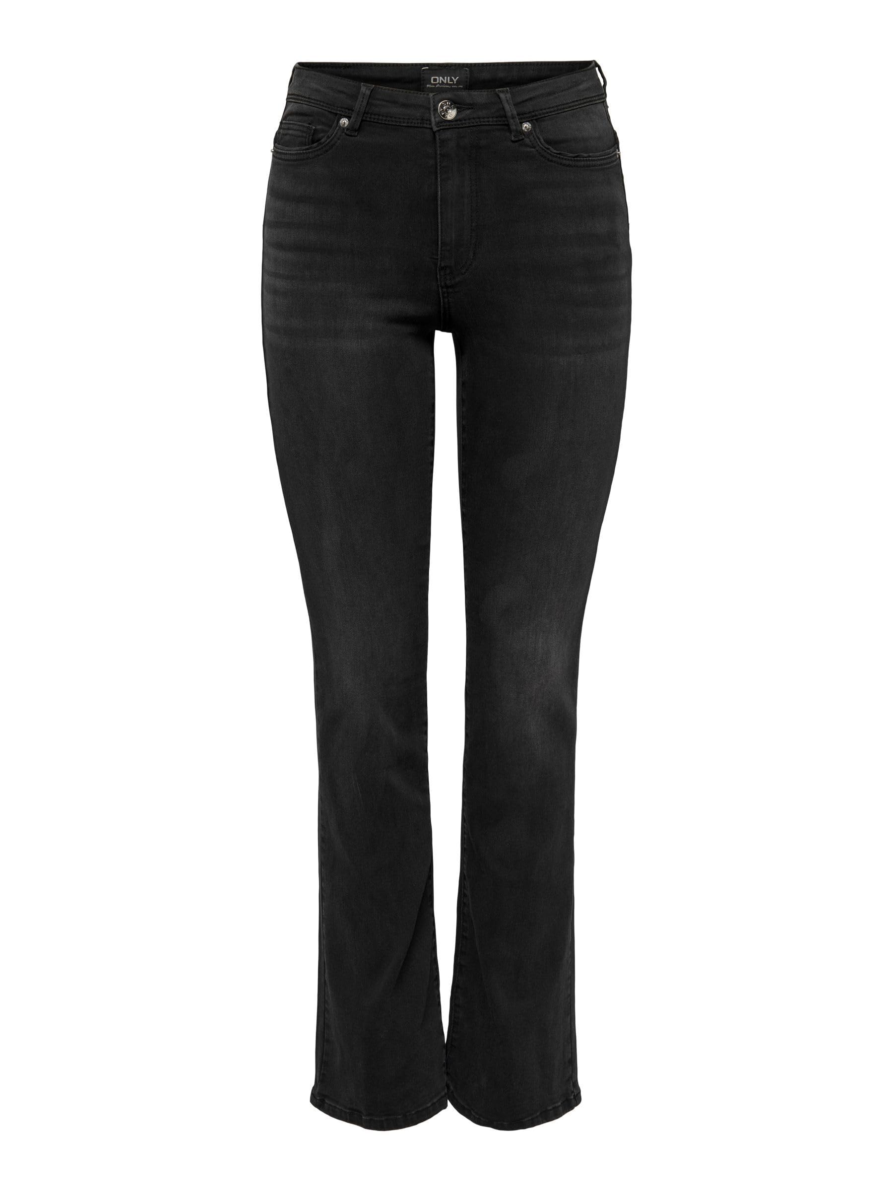 ONLY Female Flared fit Jeans ONLWAUW Hohe Taille Ausgestellt Jeans