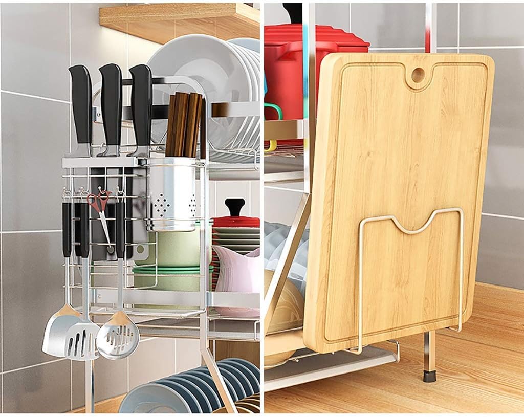 Kitchen Shelf 3 Layer Drain Rack Dish Shelf 44 * 30 * 61.5Cm.