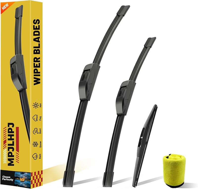 Palhetas do limpador de para-brisa Mpjlhpj para Honda HR-V 2016 a 2022 – Kit com 3 unidades
